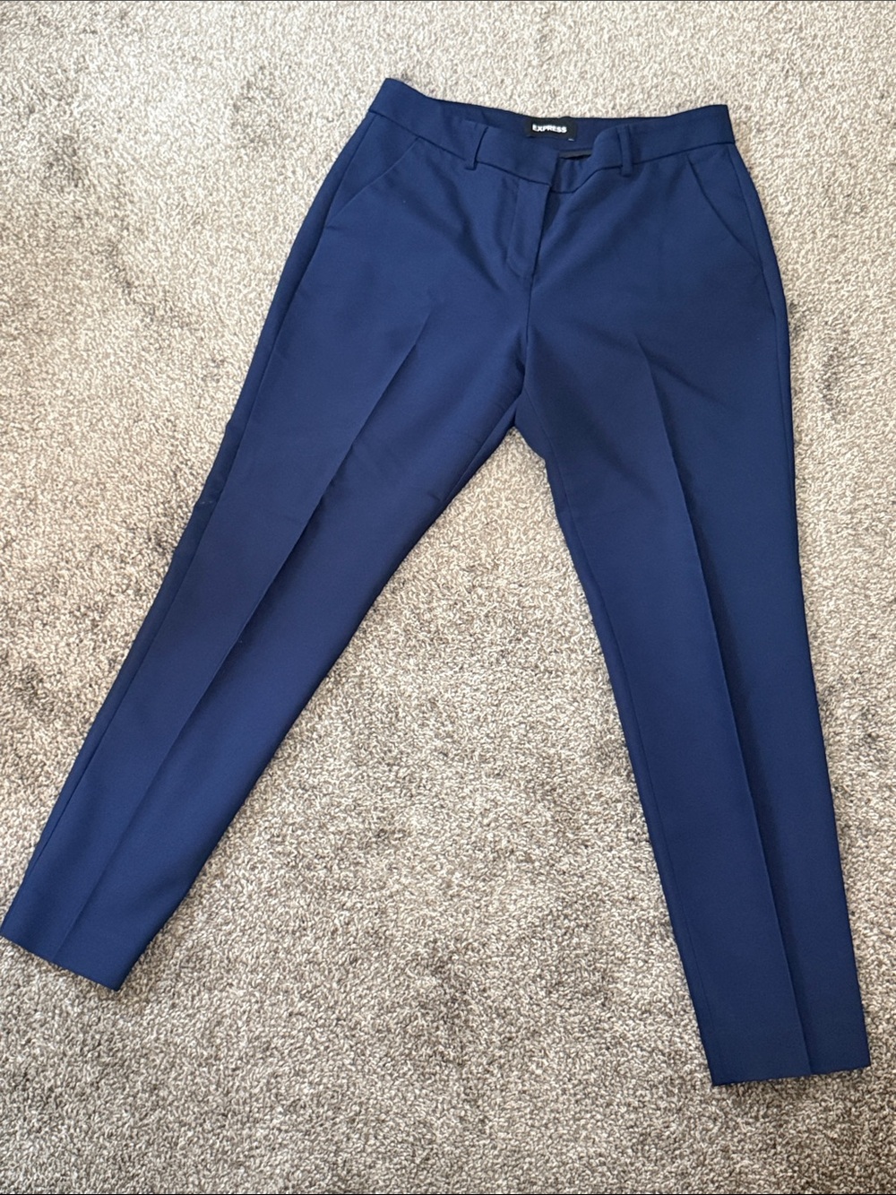 Express Women's Navy Cropped Dress Pants